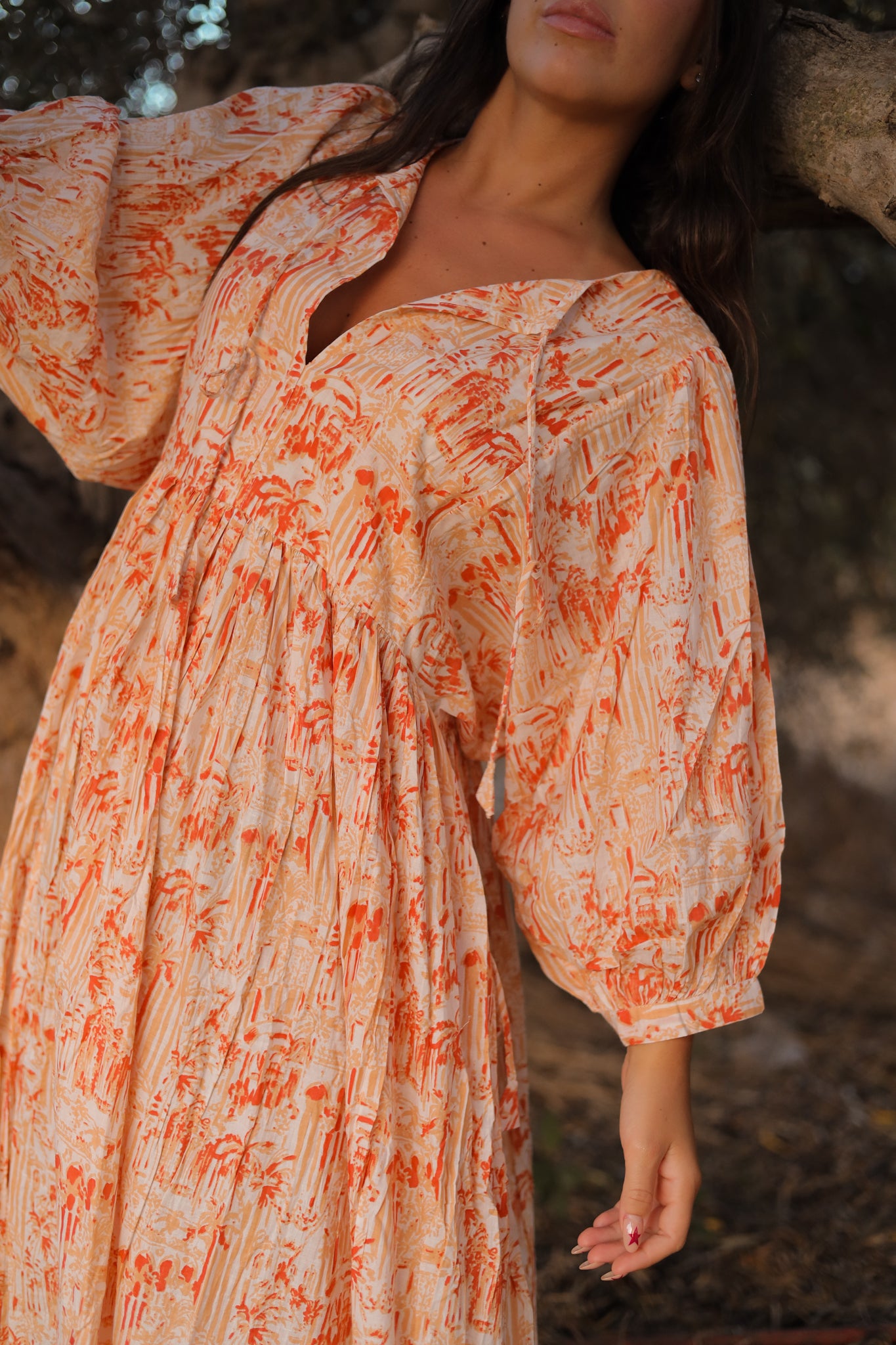 Vestido mangas abullonadas