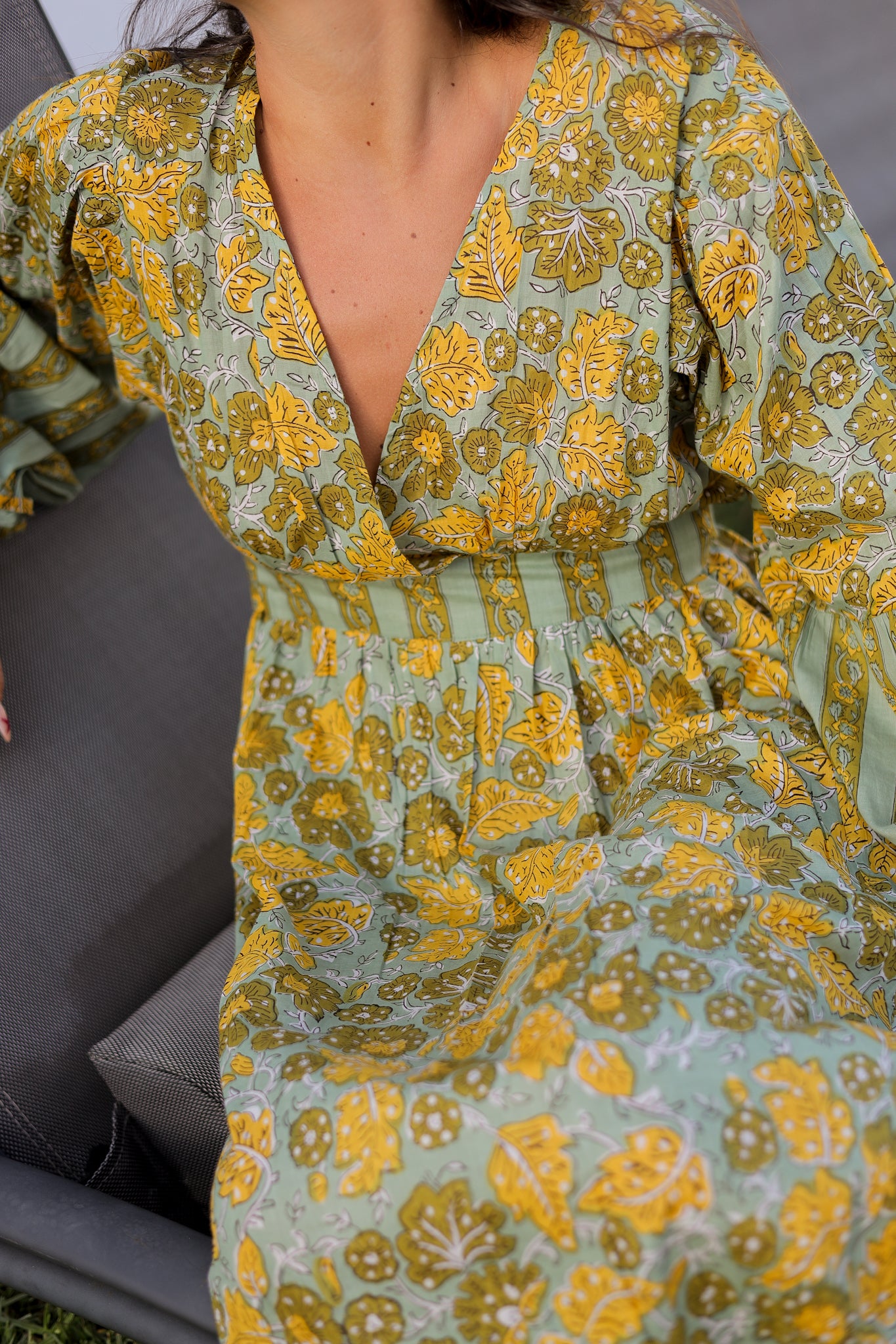 Vestido mangas abullonadas
