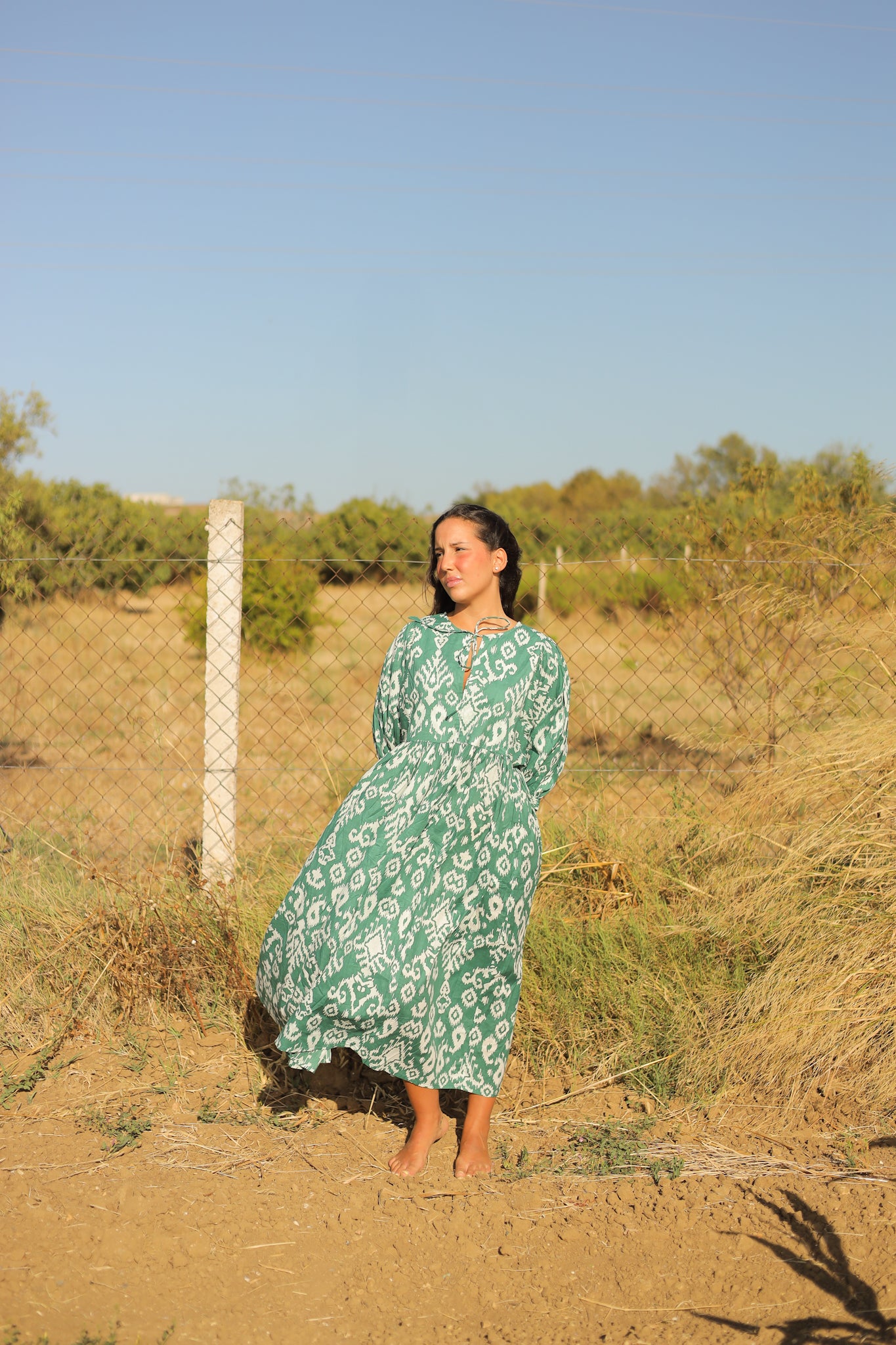 Vestido mangas abullonadas