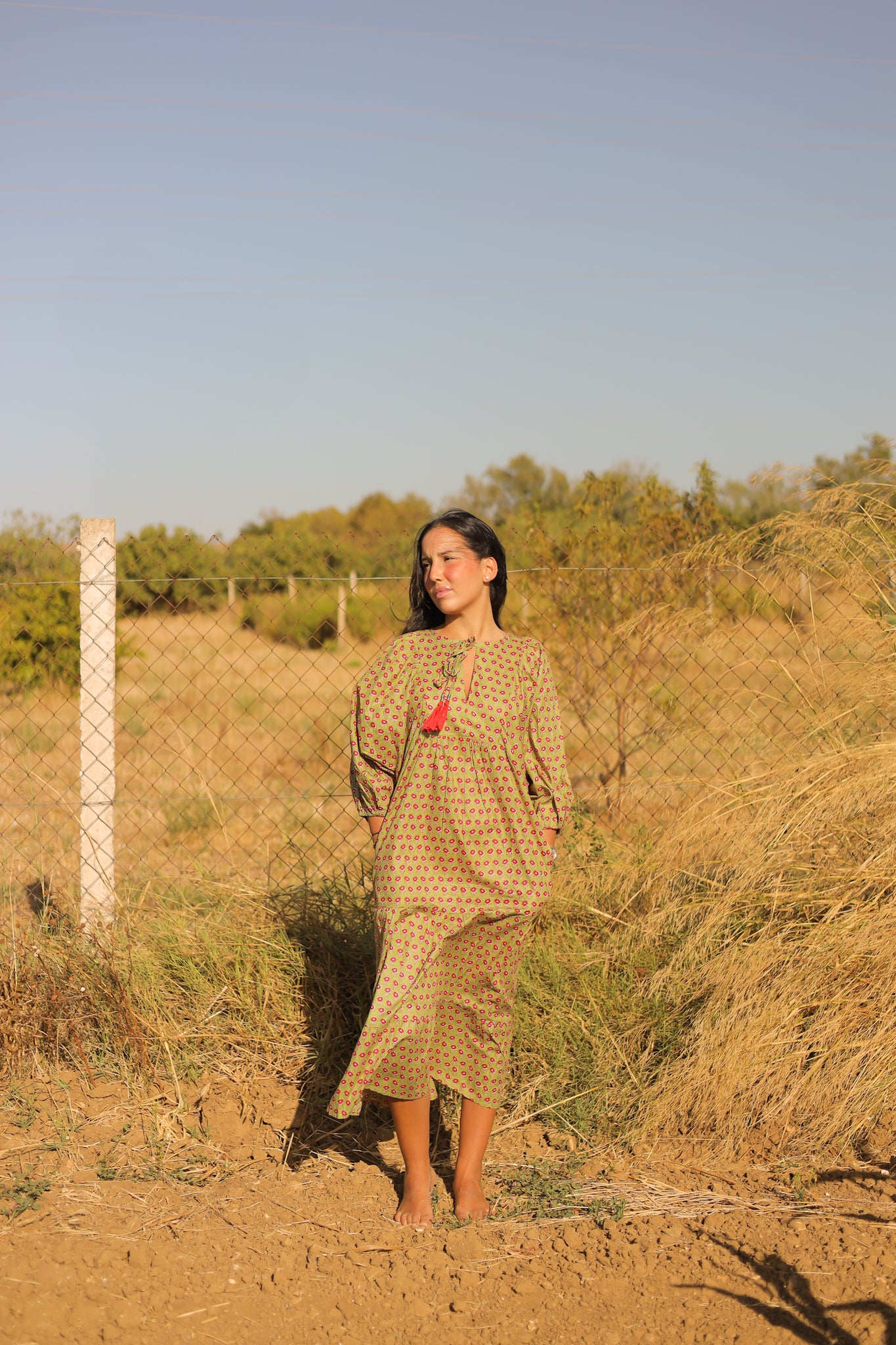 Vestido mangas abullonadas