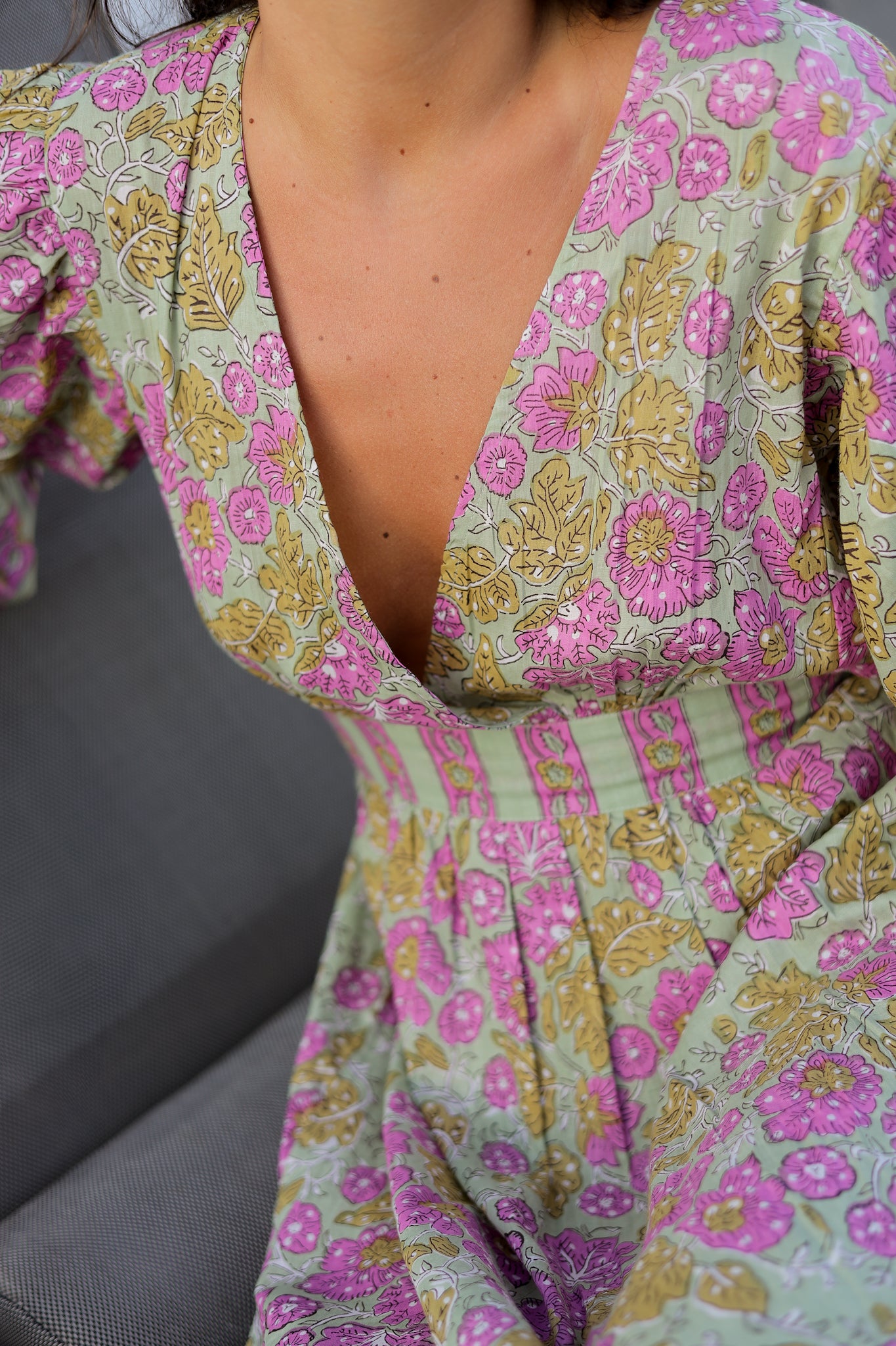 Vestido mangas abullonadas