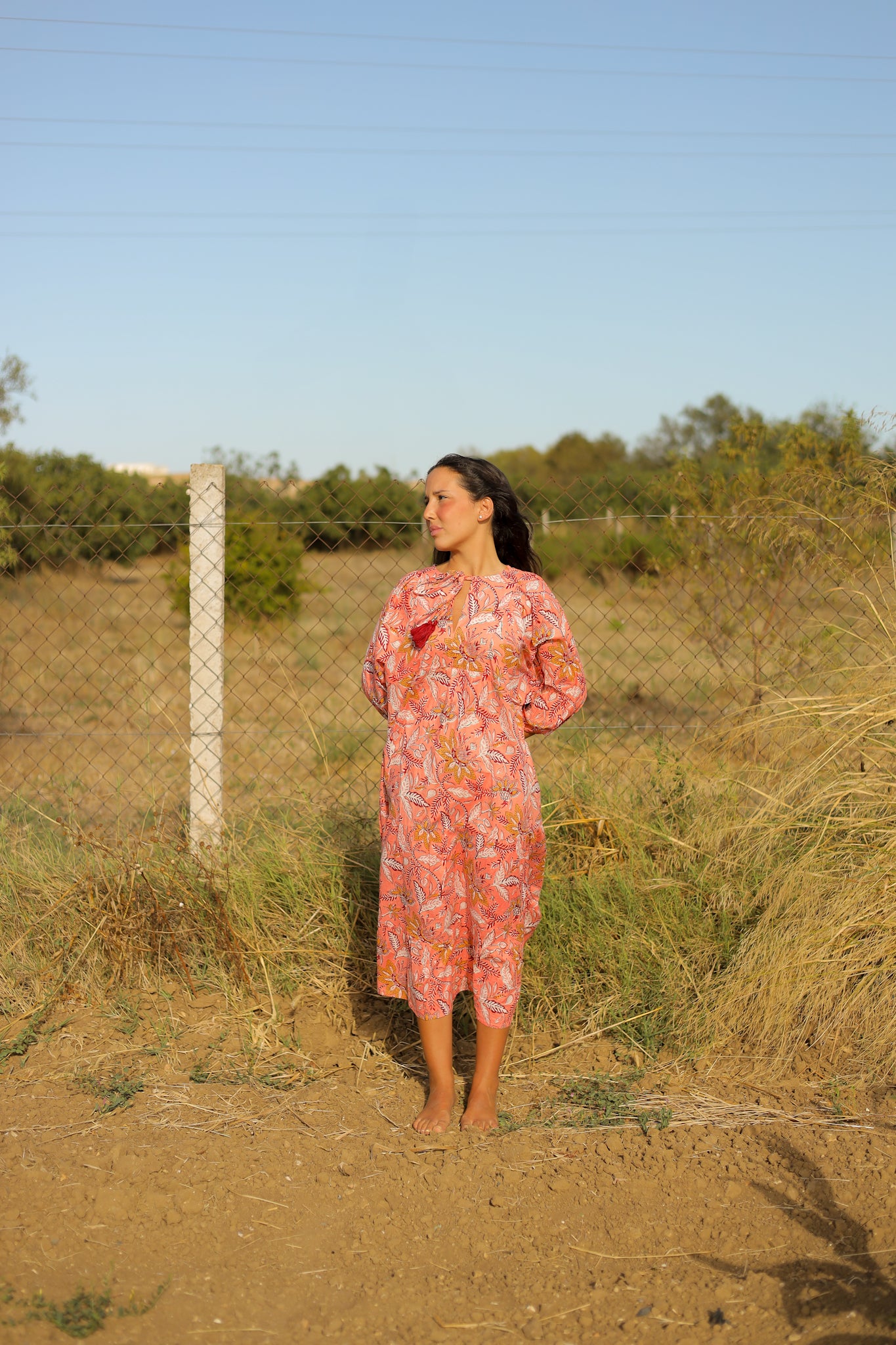 Vestido mangas abullonadas