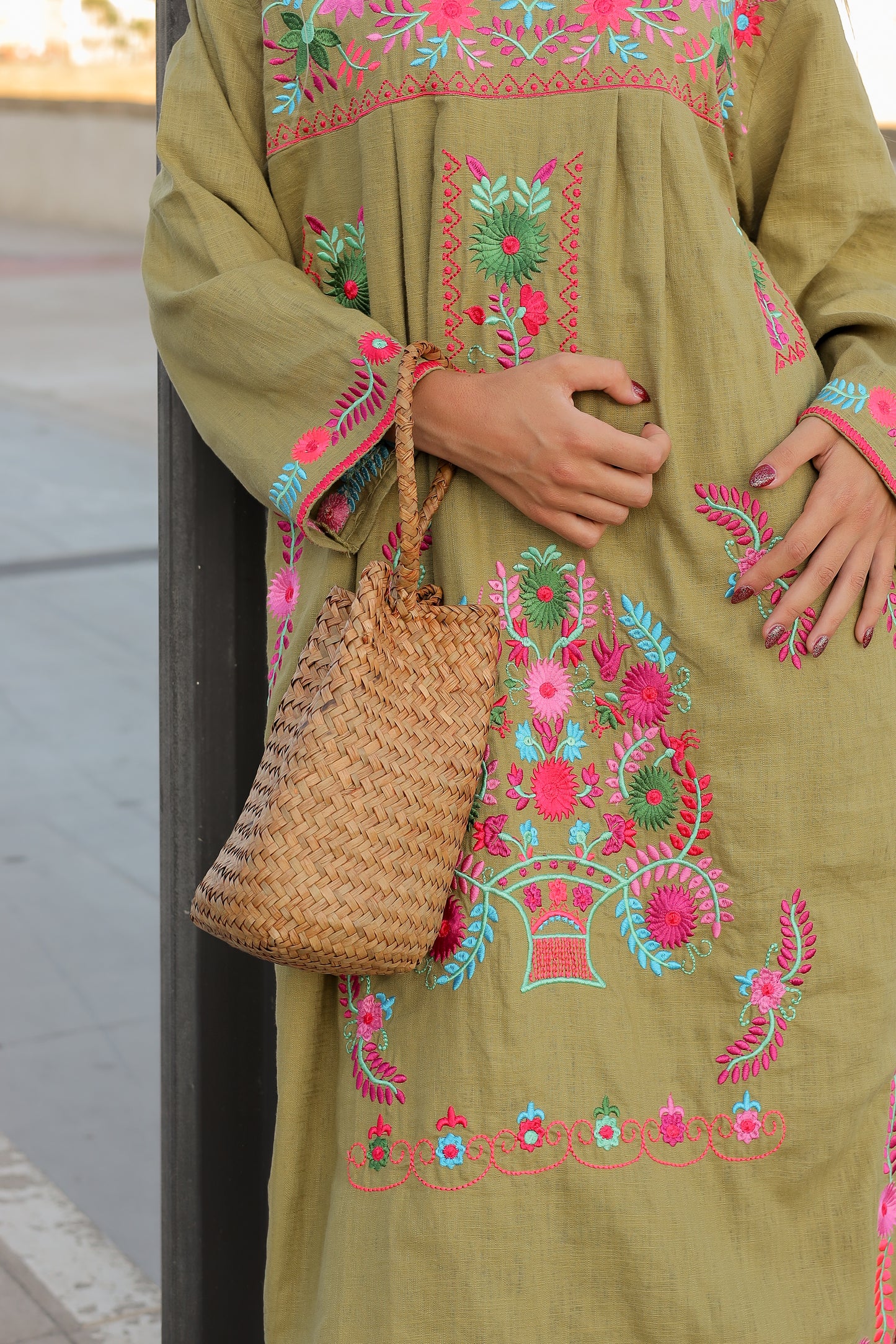 Bolso estilo asiático mimbre
