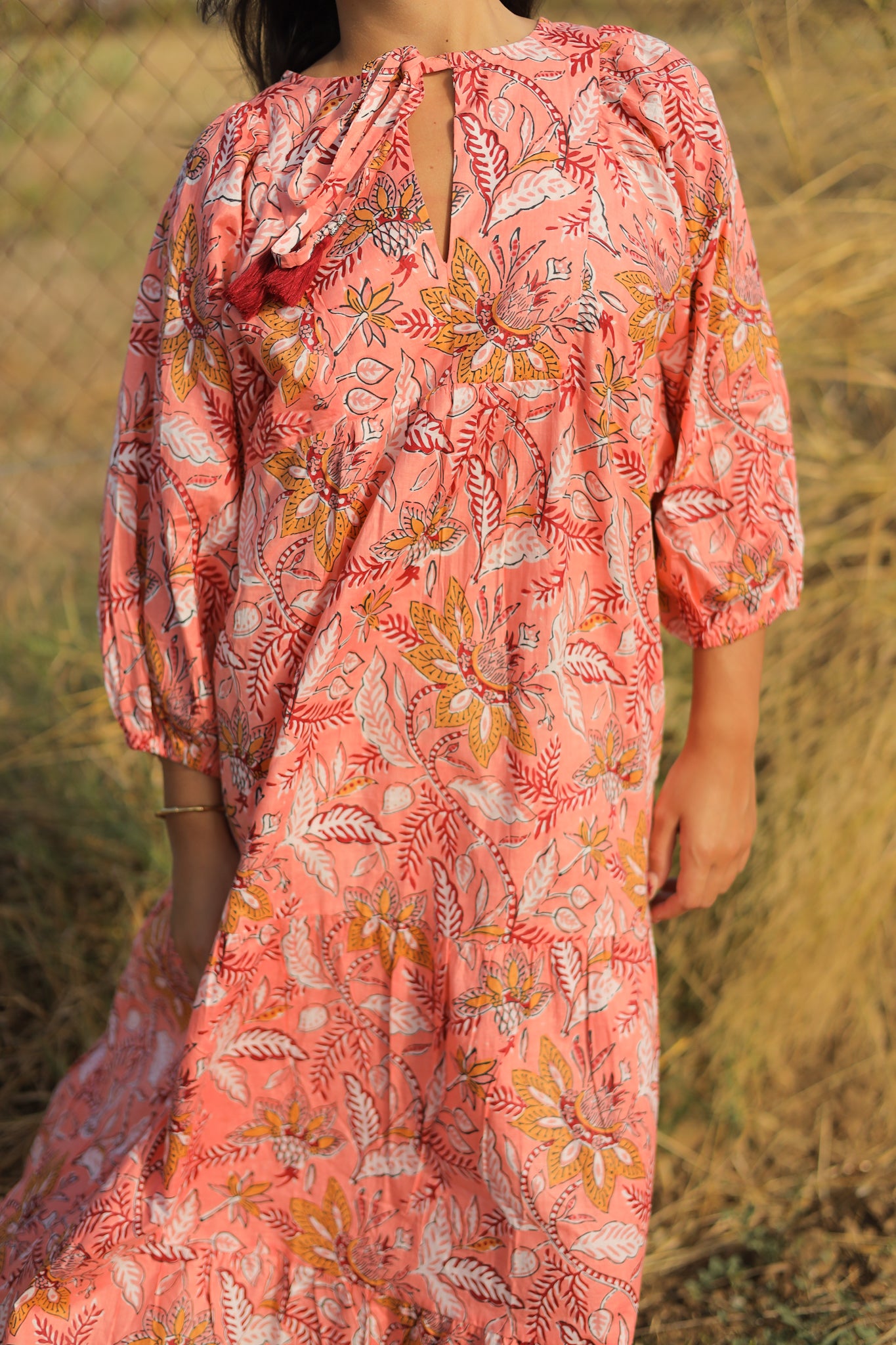 Vestido mangas abullonadas