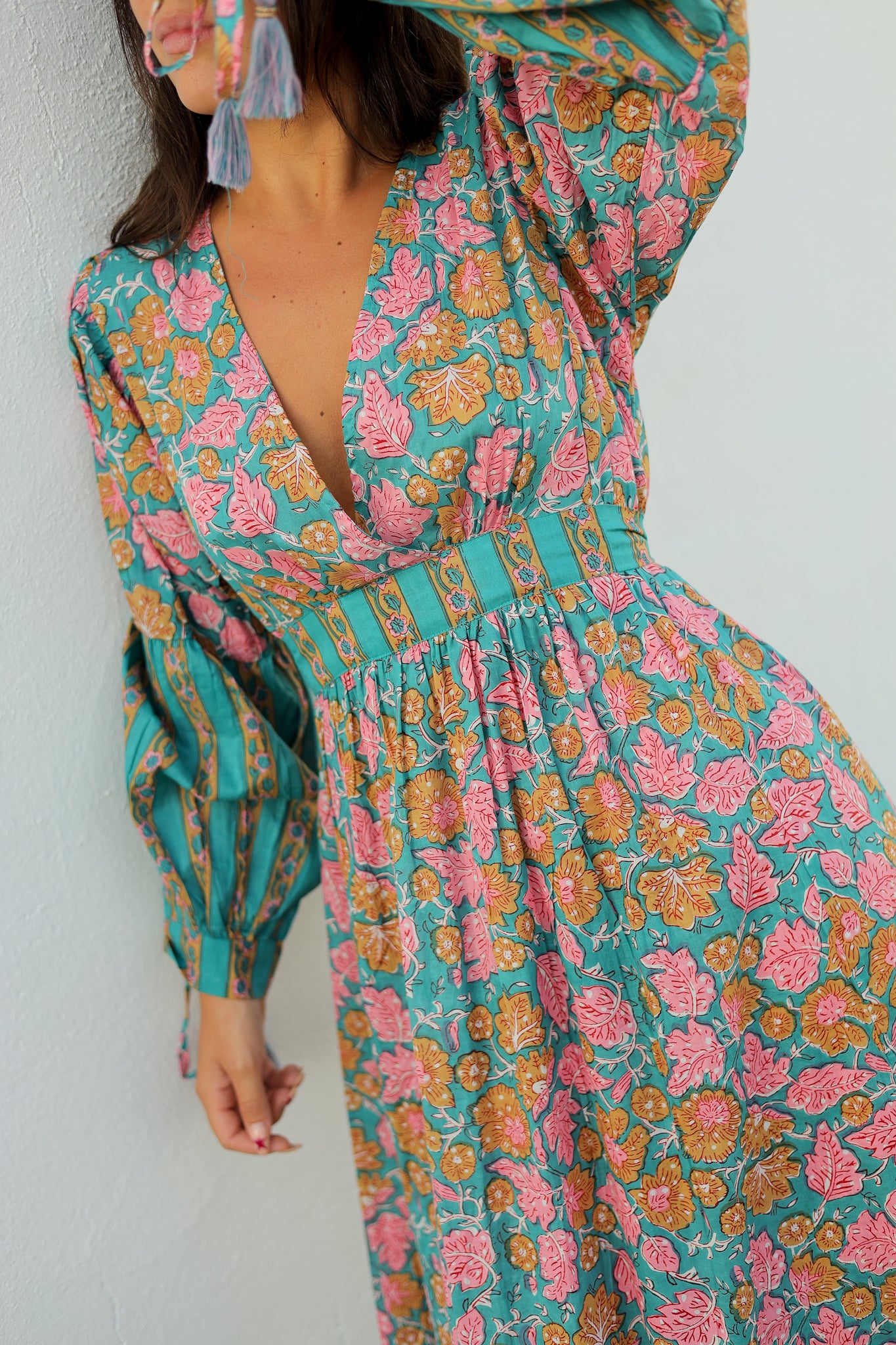 Vestido mangas abullonadas