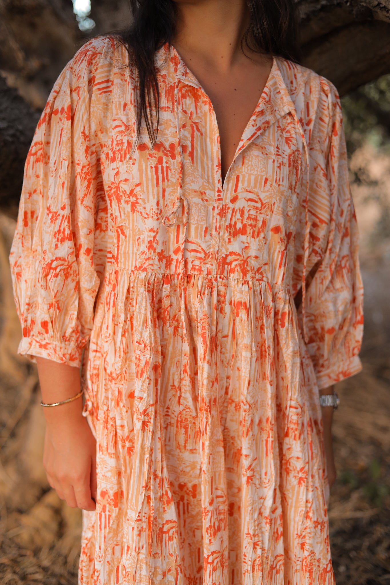 Vestido mangas abullonadas