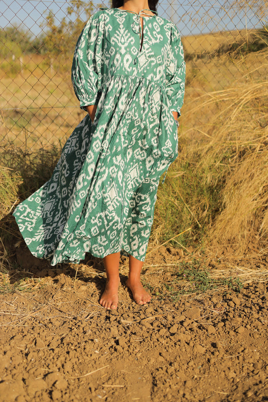 Vestido mangas abullonadas