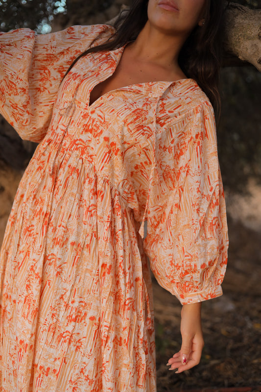 Vestido mangas abullonadas