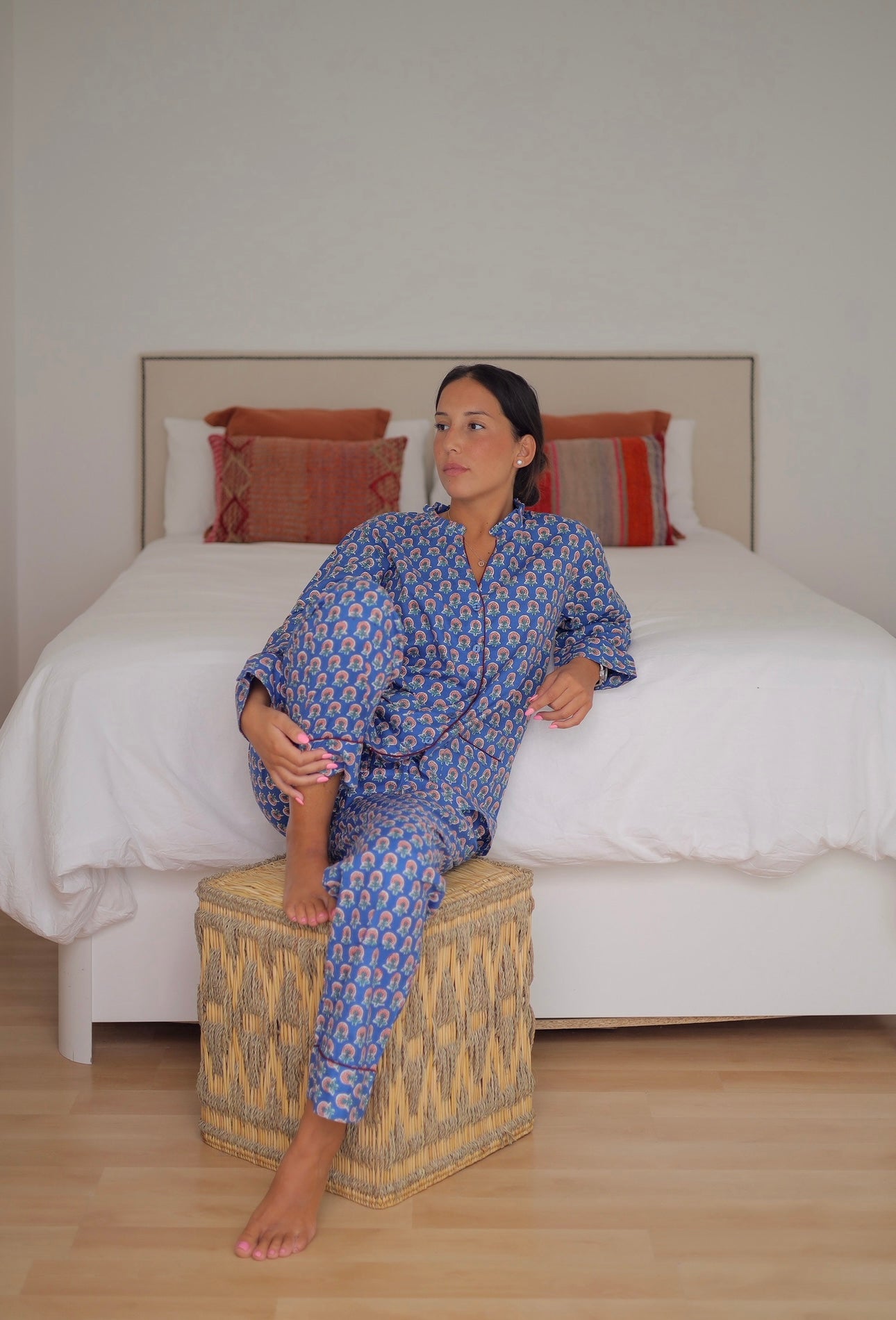 Pijama estampado azul