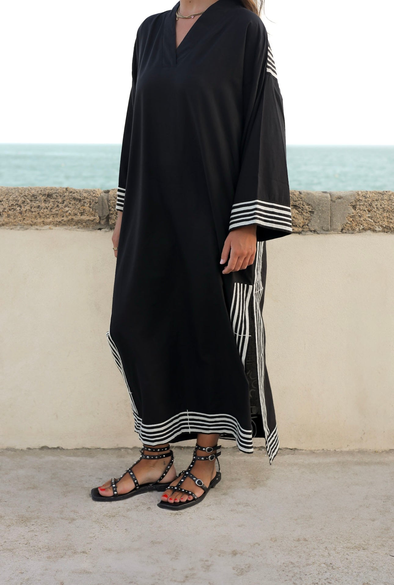 Kaftan bordado a mano