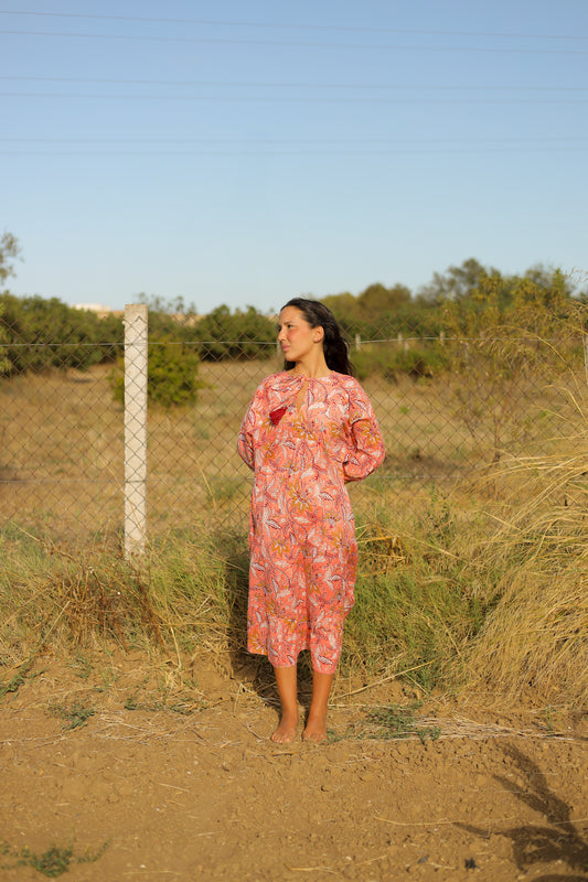 Vestido mangas abullonadas