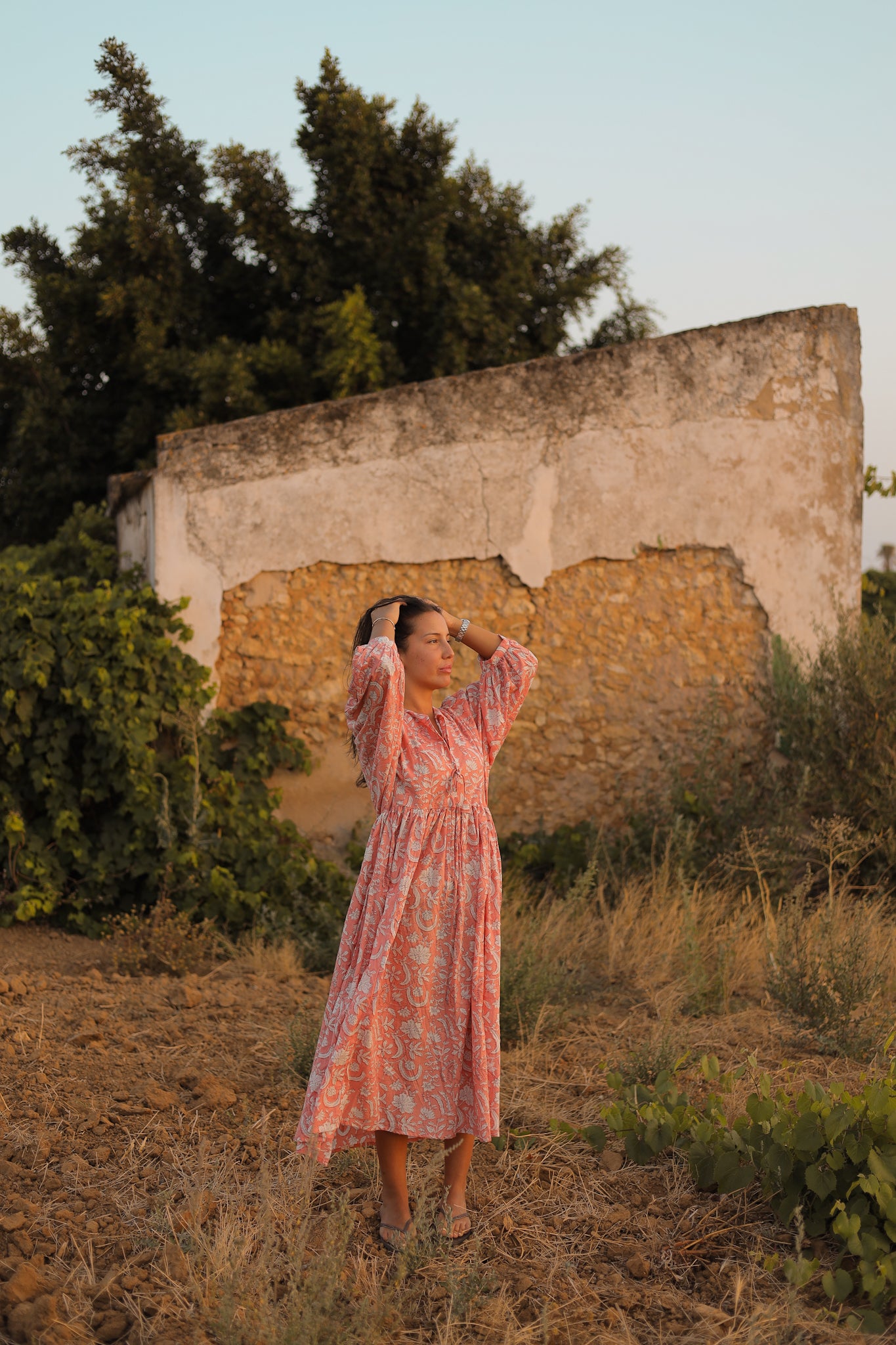 Vestido mangas abullonadas