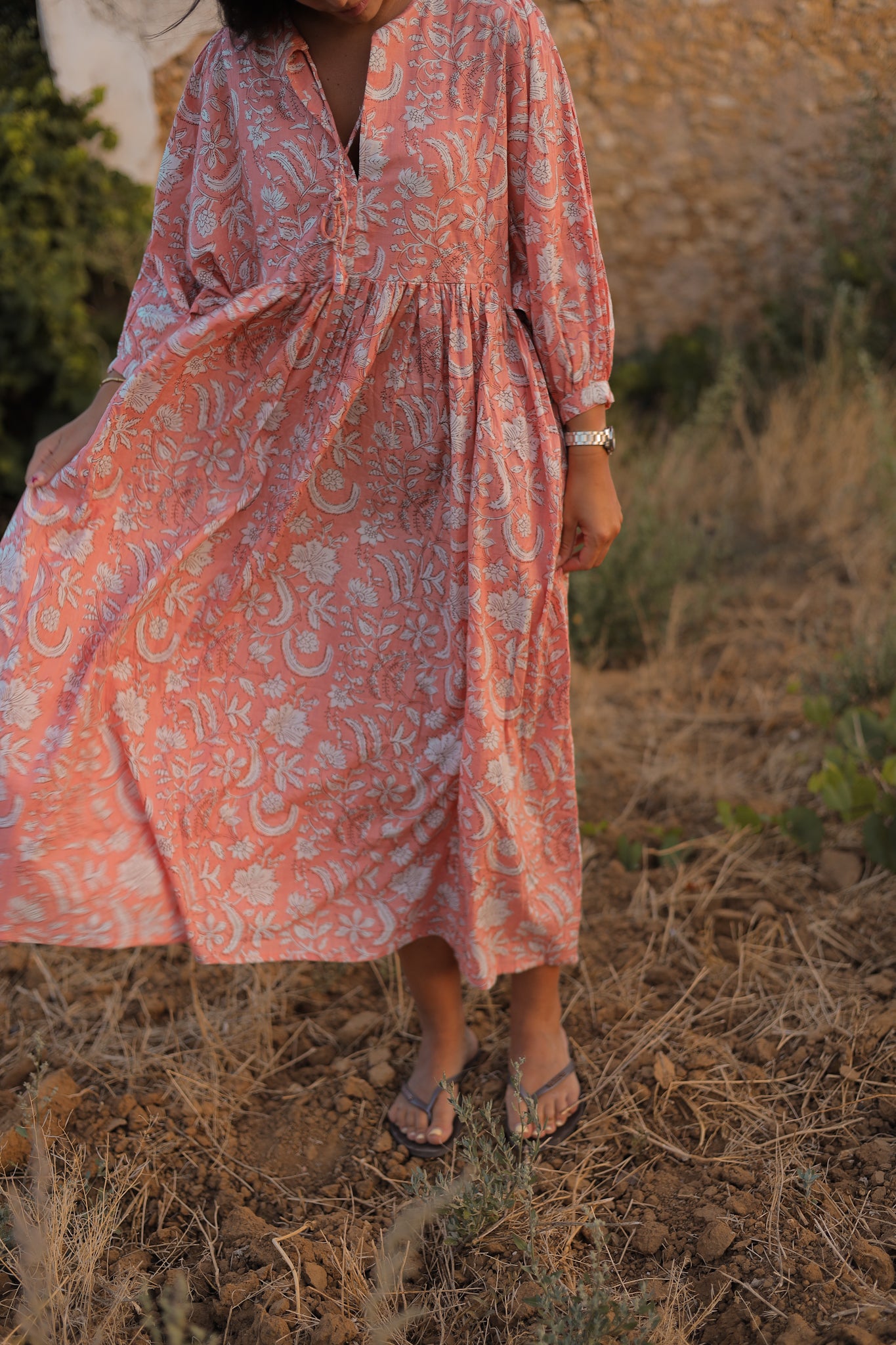 Vestido mangas abullonadas