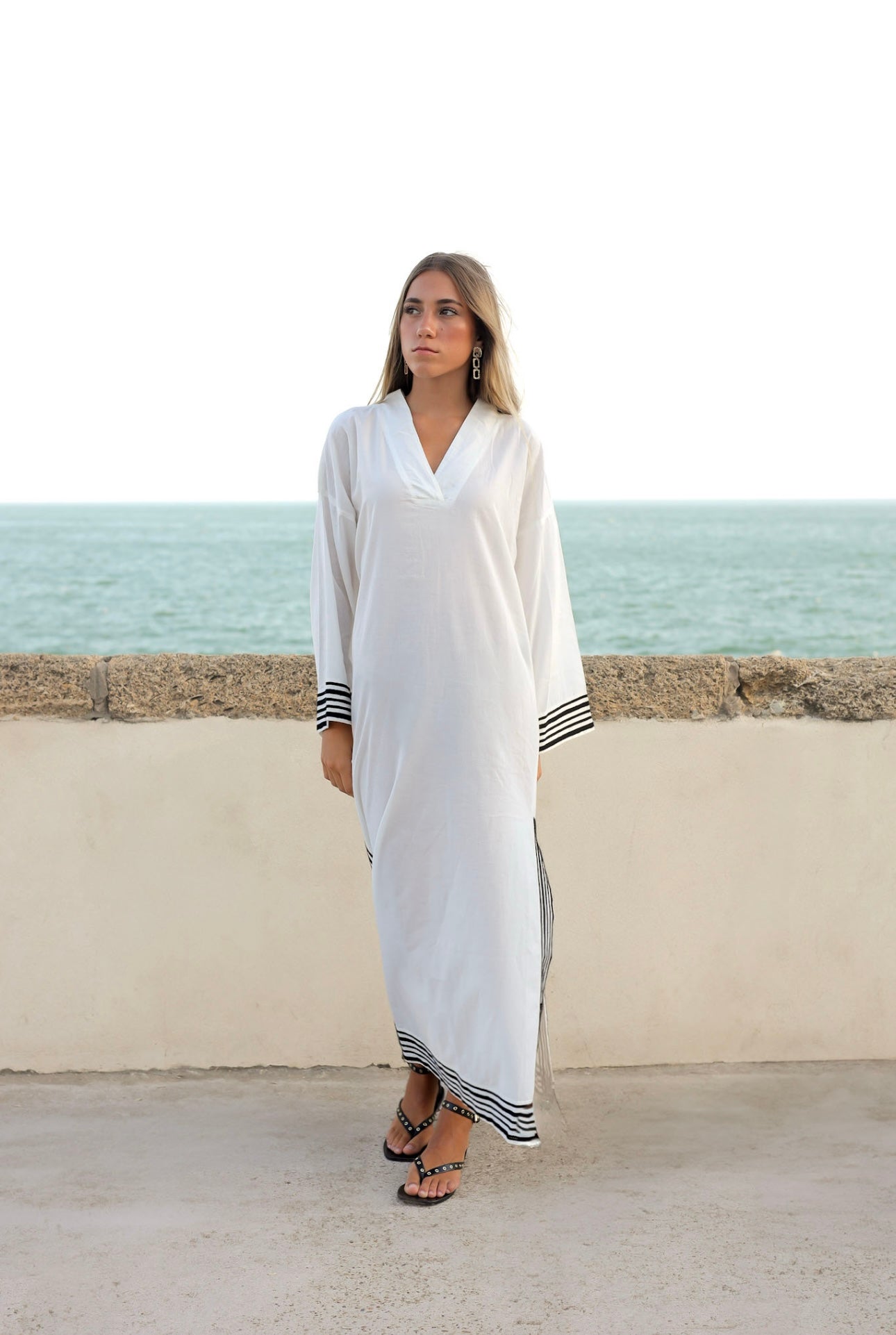 Kaftan bordado a mano