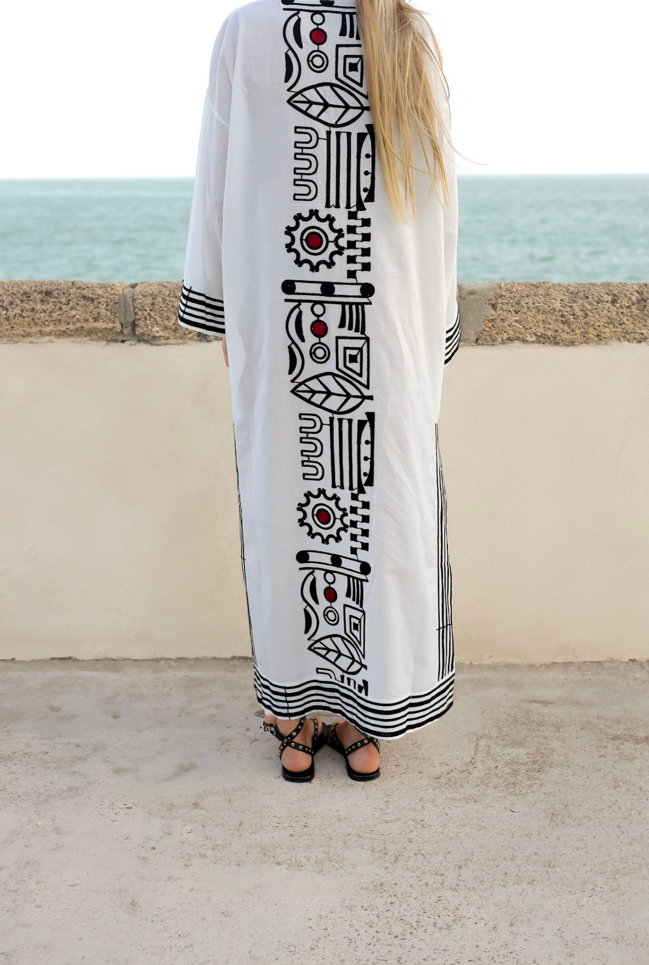 Kaftan bordado a mano