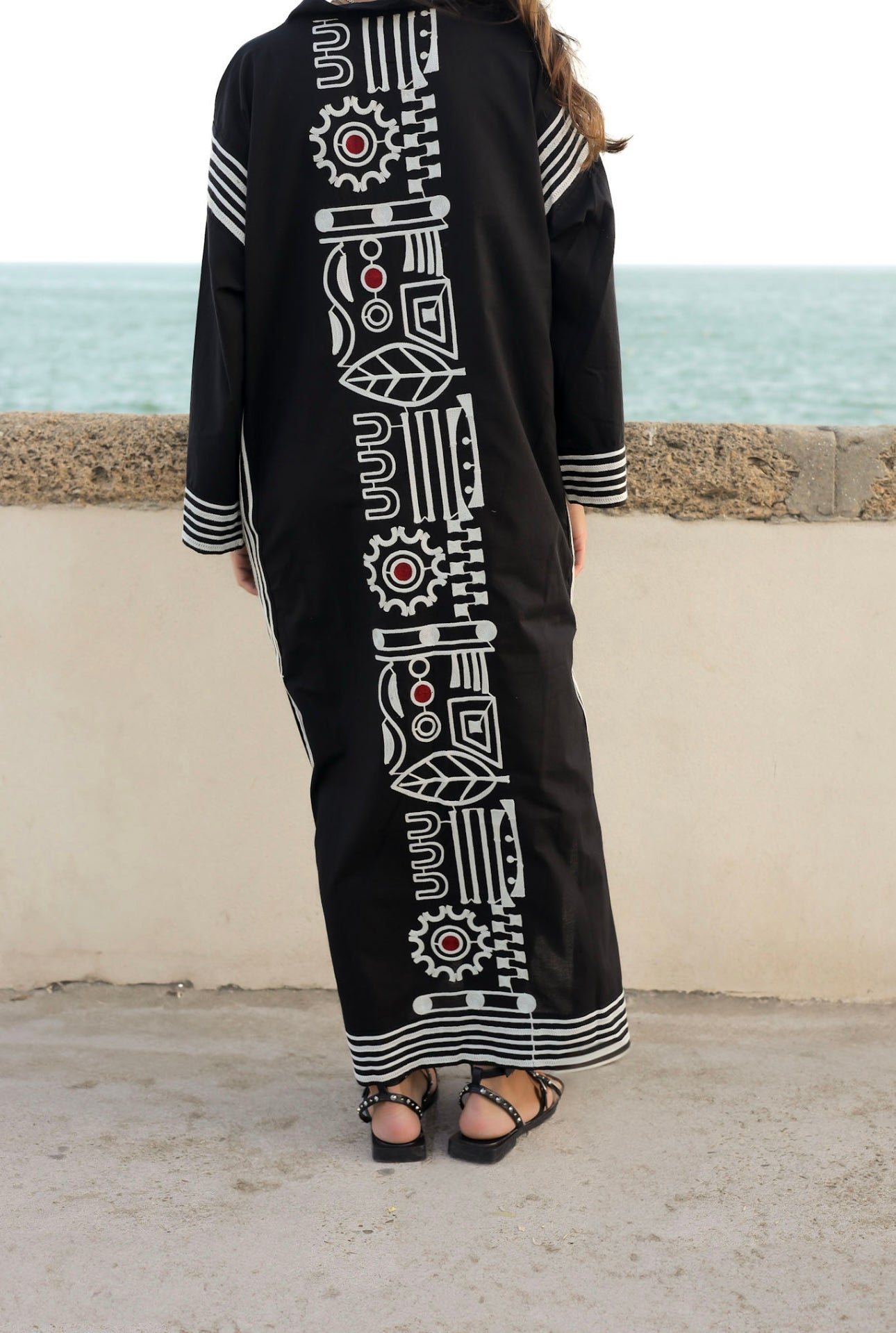 Kaftan bordado a mano