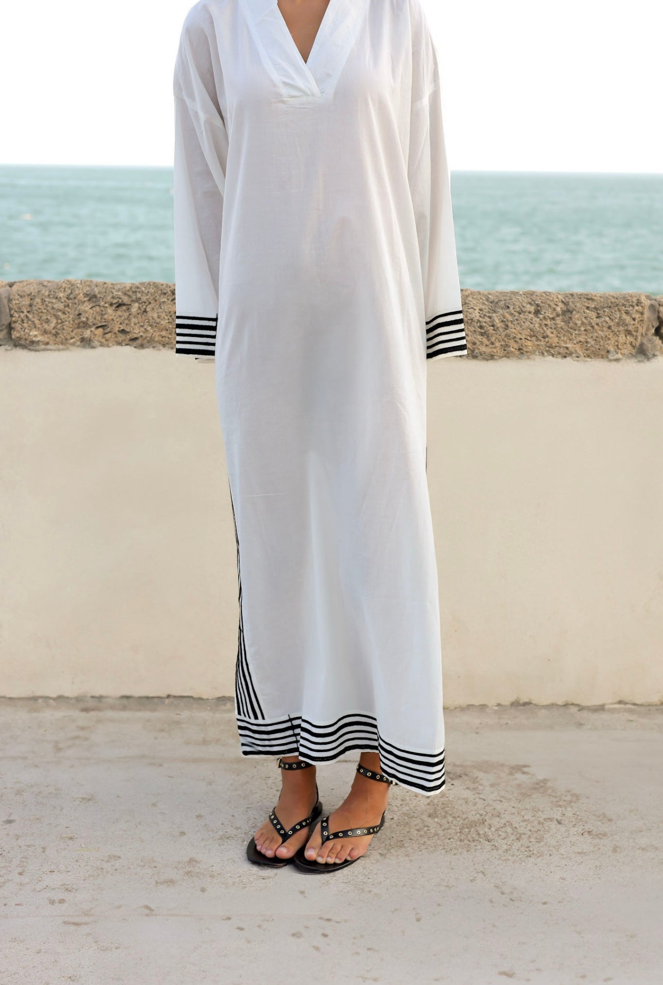 Kaftan bordado a mano