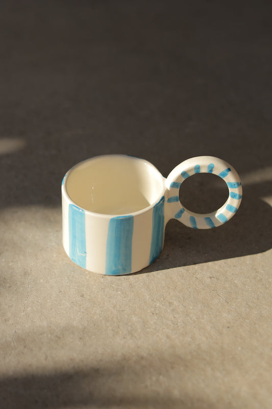TAZA RAYAS CELESTE