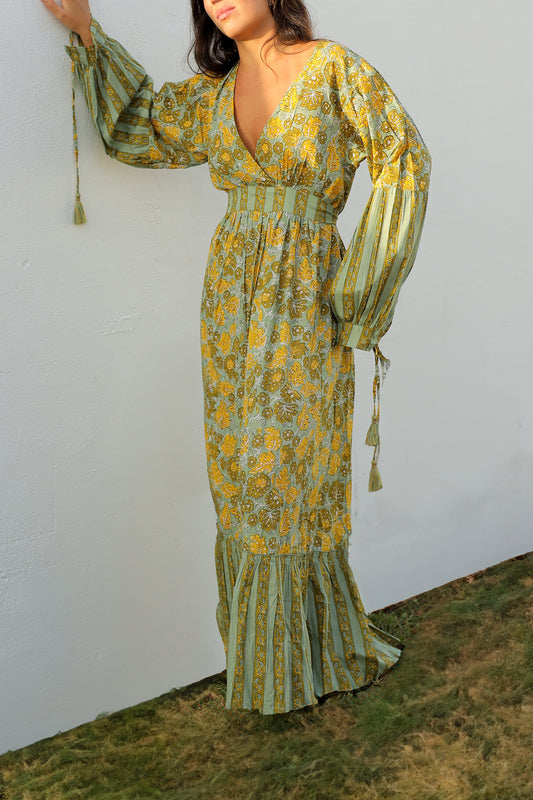 Vestido mangas abullonadas